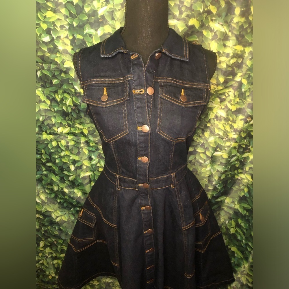 Denim Sleeveless Dress - Picture 15 of 16